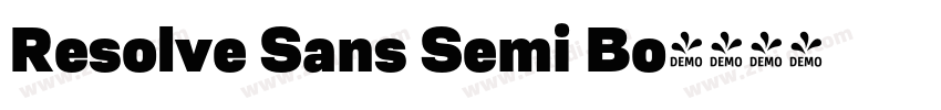 Resolve Sans Semi Bo字体转换